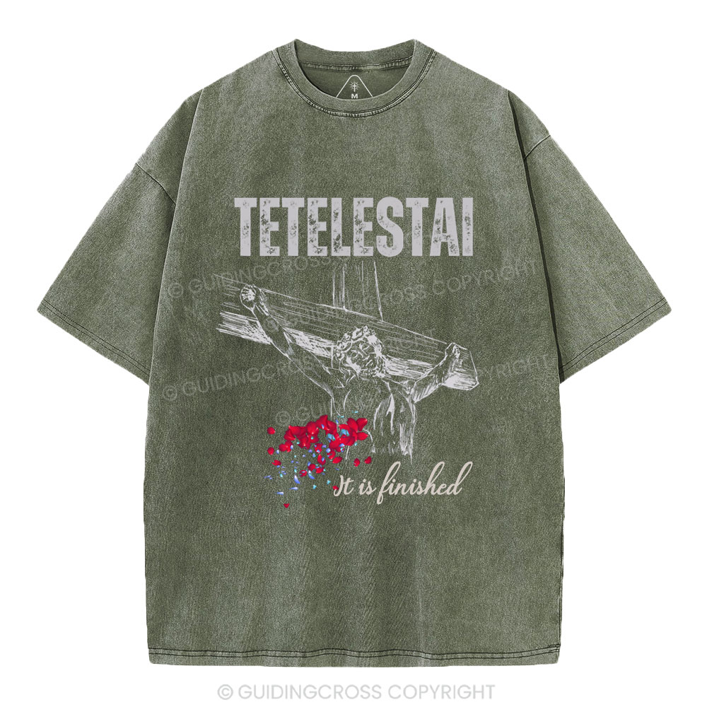 Tetelestai Christian Washed T-Shirt