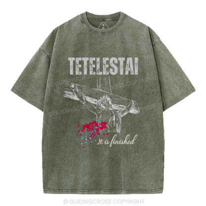 Tetelestai Christian Washed T-Shirt