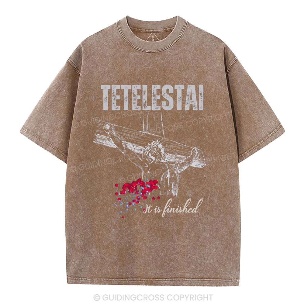 Tetelestai Christian Washed T-Shirt