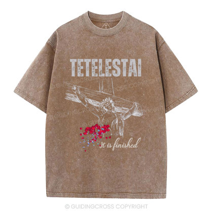 Tetelestai Christian Washed T-Shirt