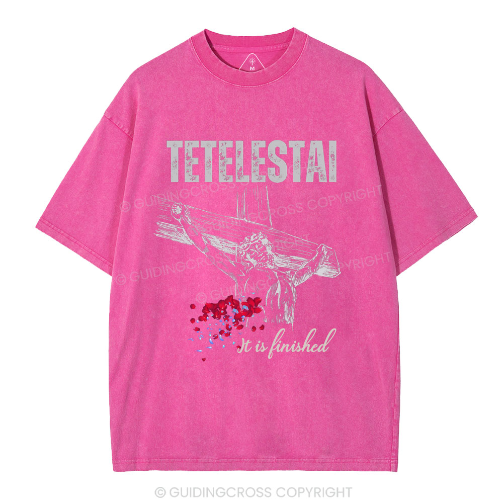Tetelestai Christian Washed T-Shirt