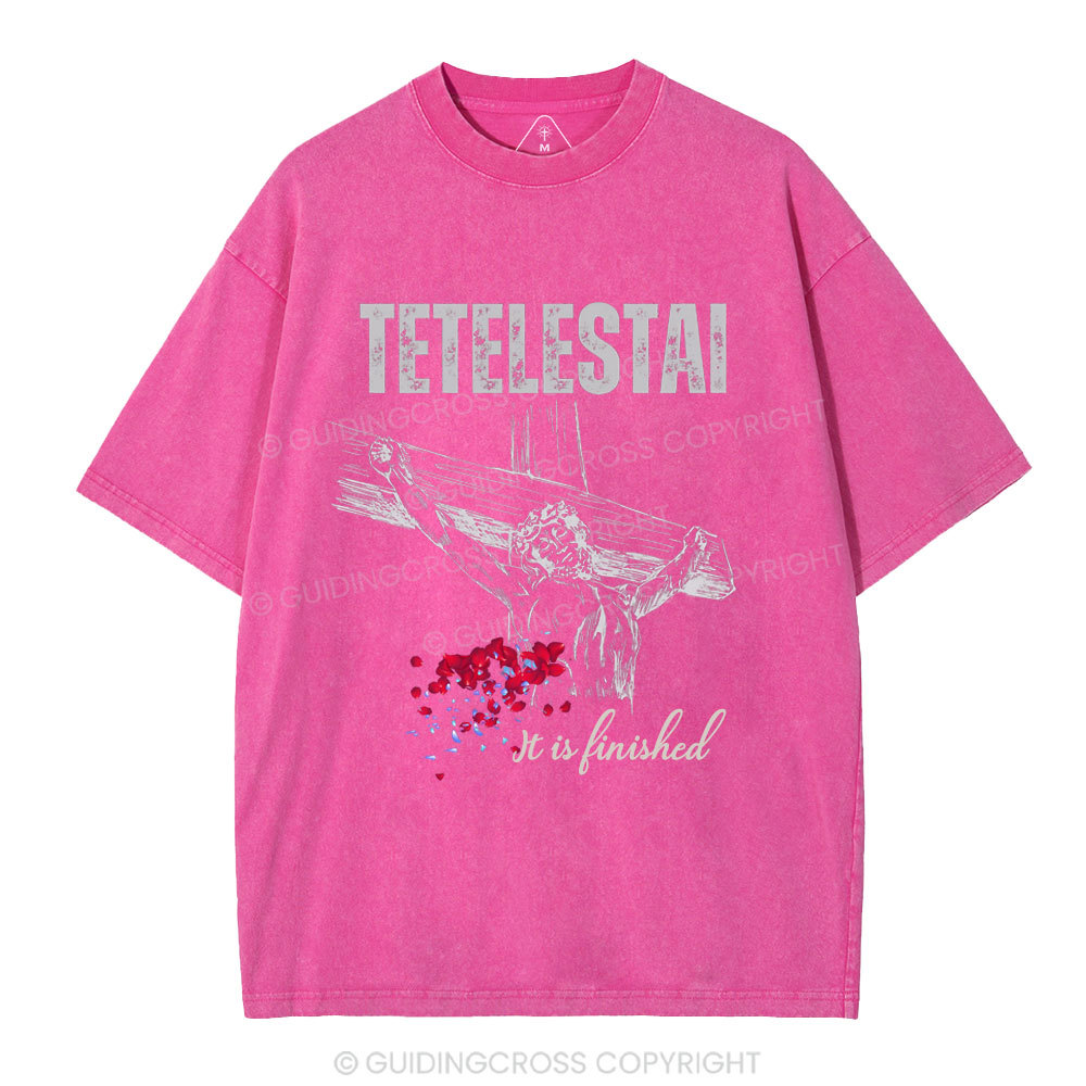 Tetelestai Christian Washed T-Shirt