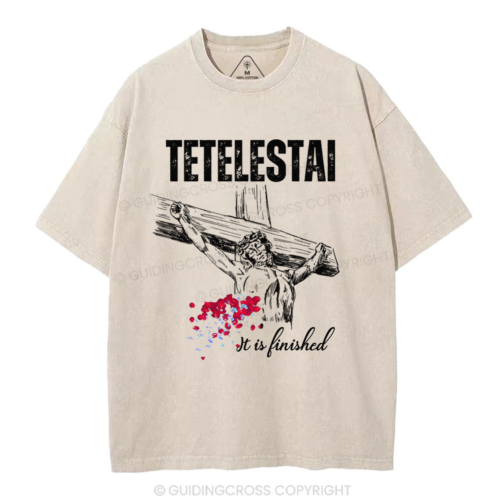 Tetelestai Christian Washed T-Shirt