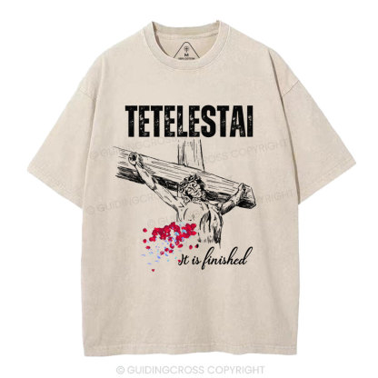 Tetelestai Christian Washed T-Shirt