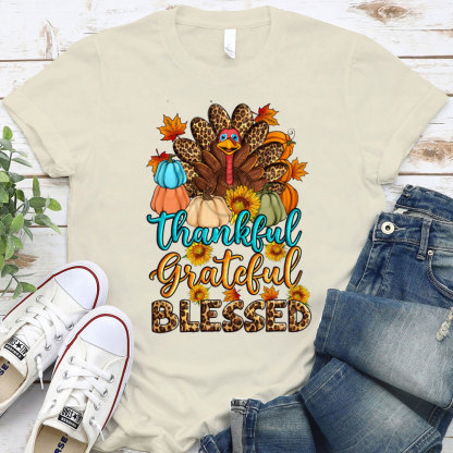 Thankful And Blessed Christian T-Shirt