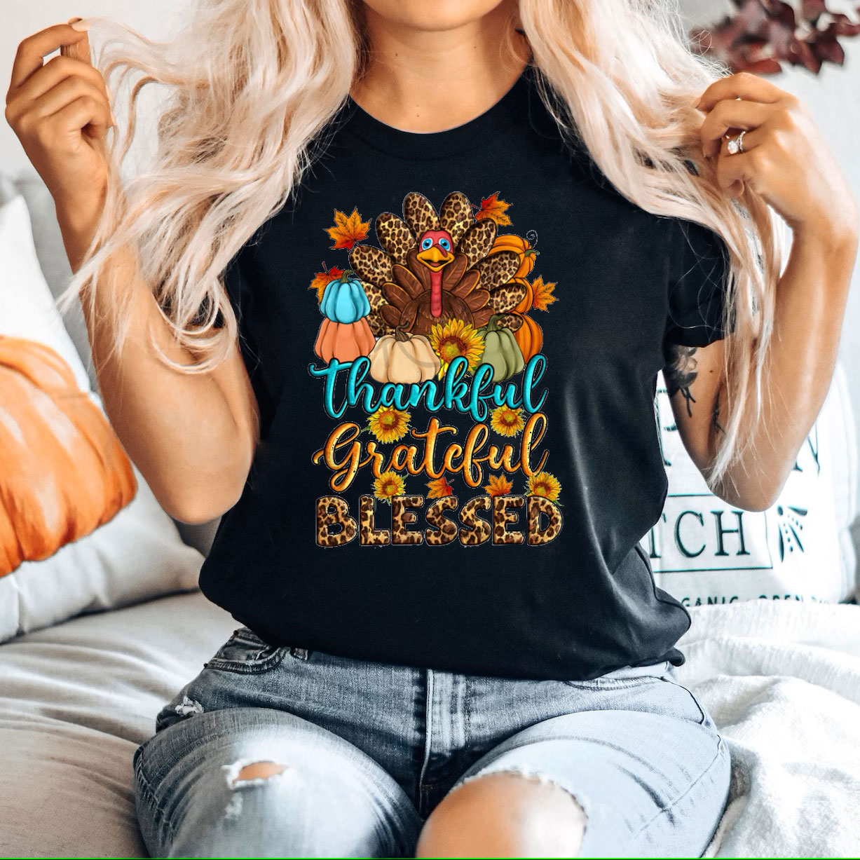 Thankful And Blessed Christian T-Shirt