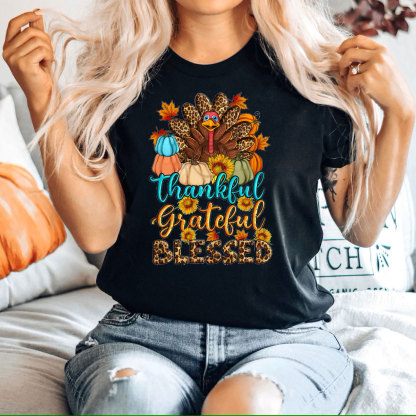 Thankful And Blessed Christian T-Shirt