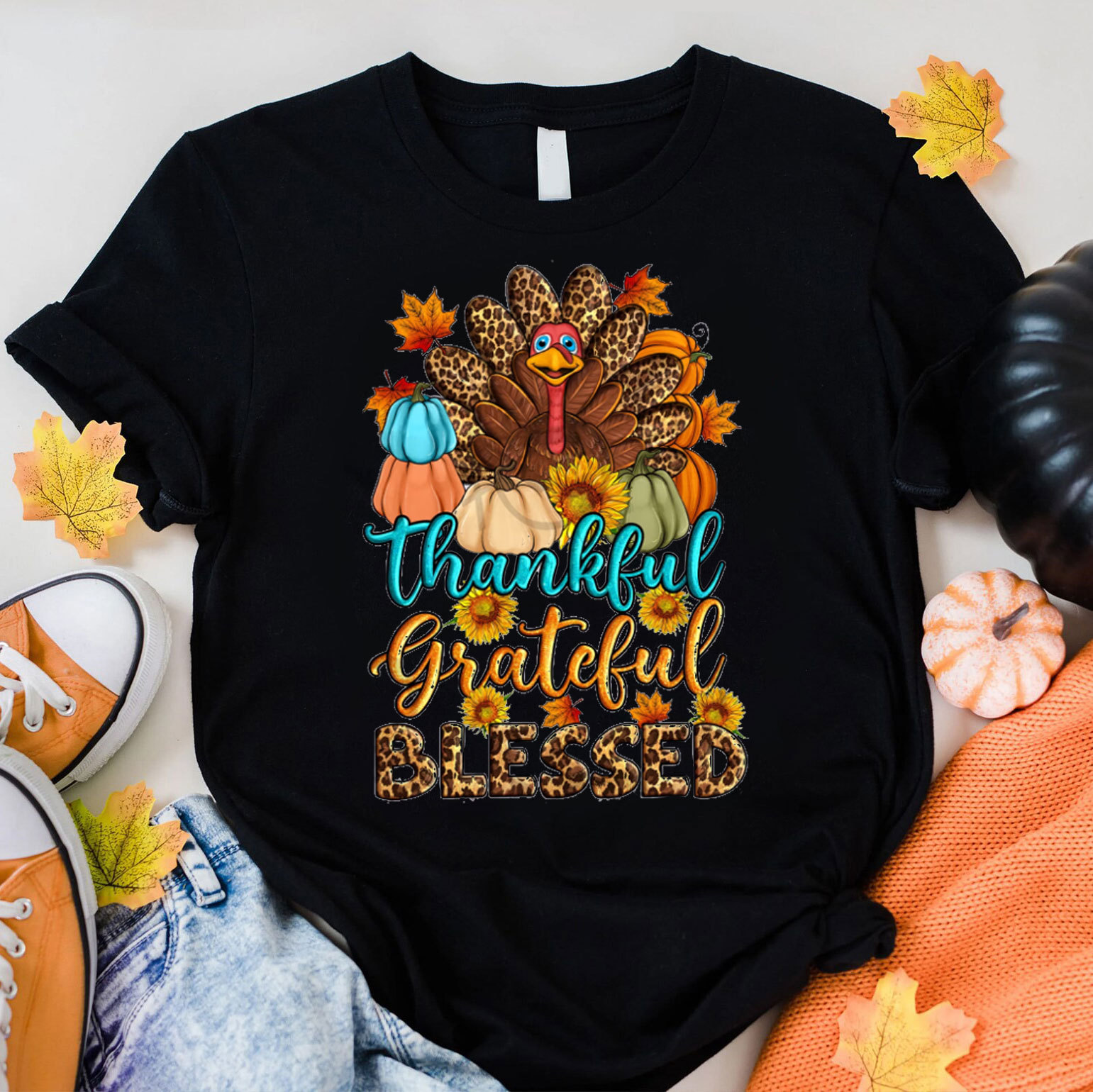 Thankful And Blessed Christian T-Shirt