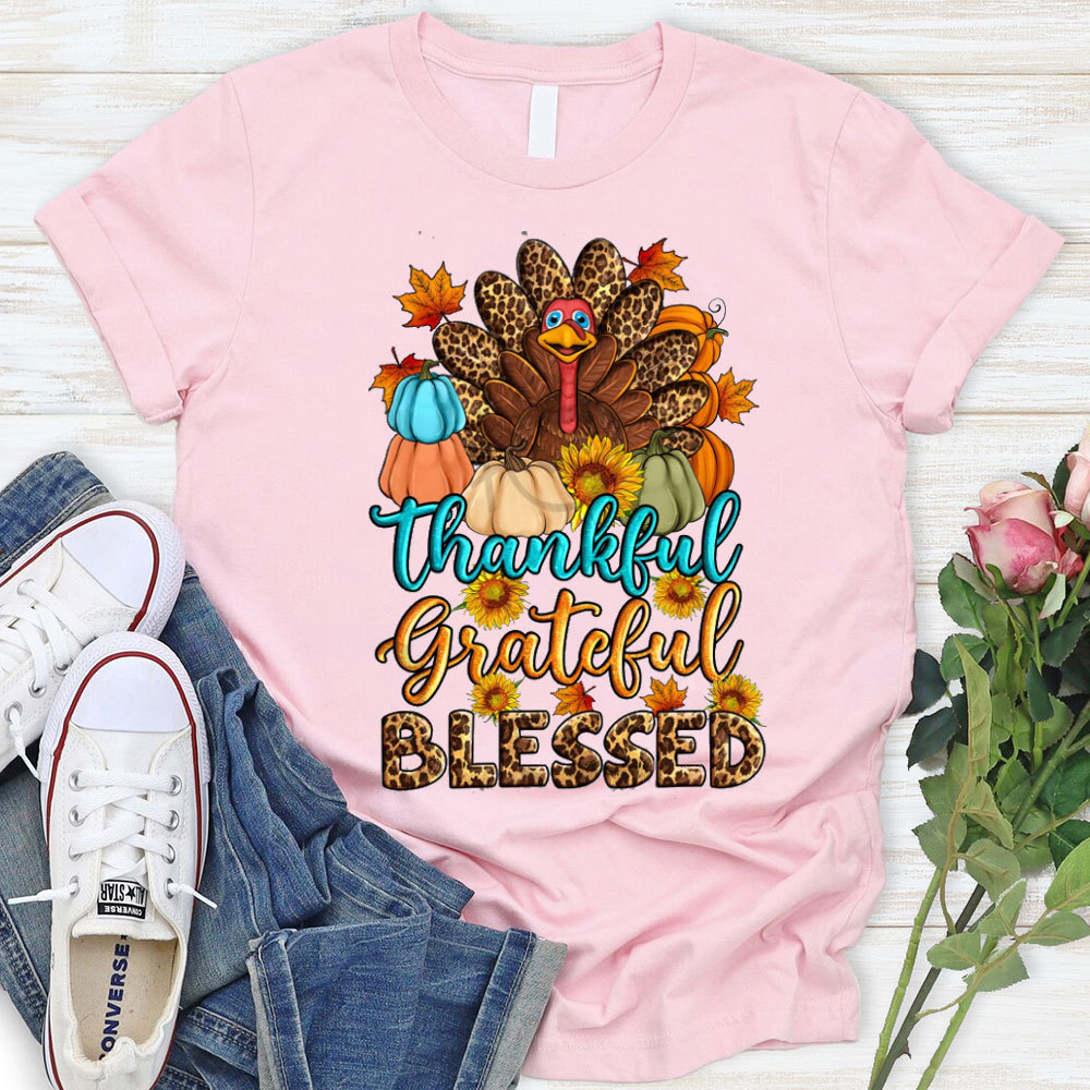 Thankful And Blessed Christian T-Shirt