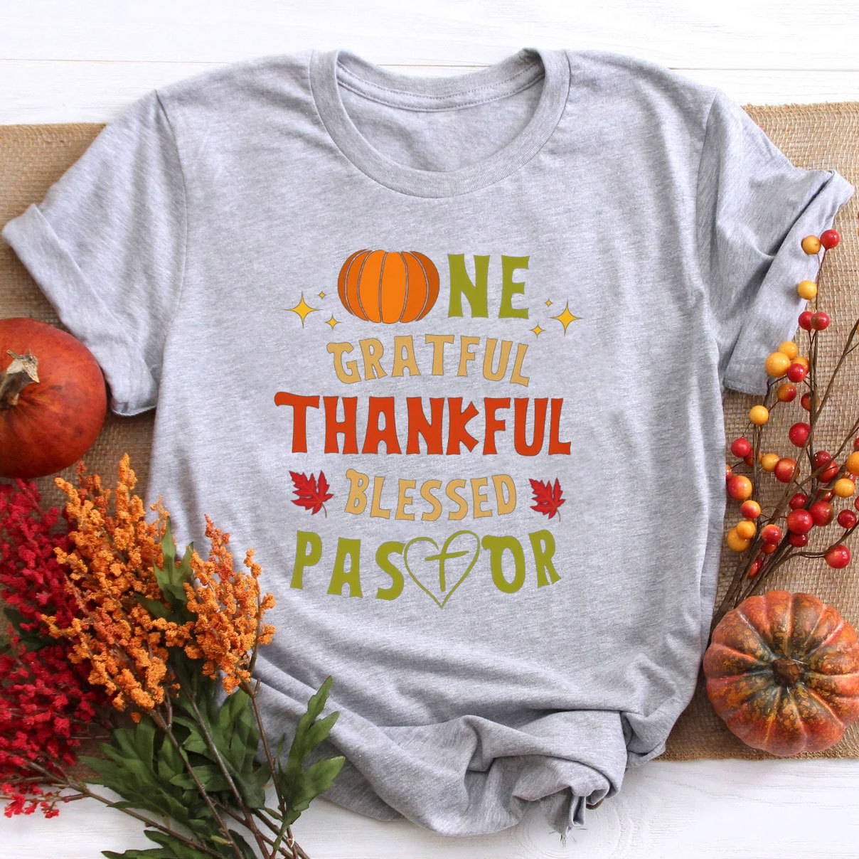 Thankful And Blessed Pastor Christian T-Shirt