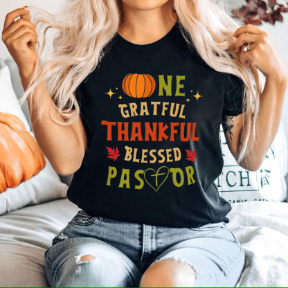 Thankful And Blessed Pastor Christian T-Shirt