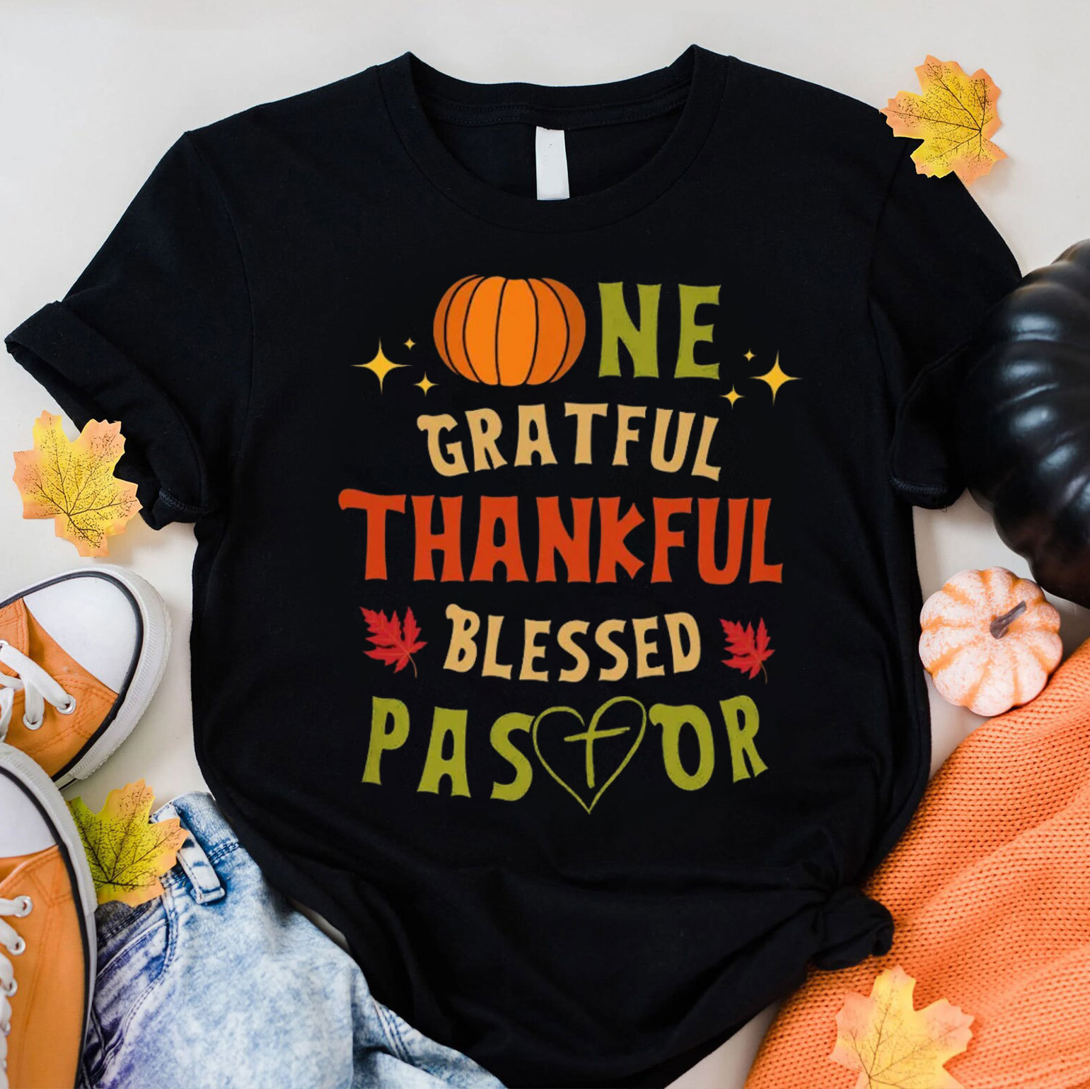 Thankful And Blessed Pastor Christian T-Shirt