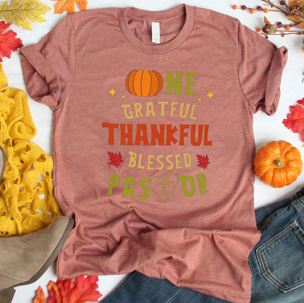 Thankful And Blessed Pastor Christian T-Shirt