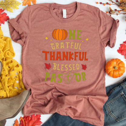 Thankful And Blessed Pastor Christian T-Shirt