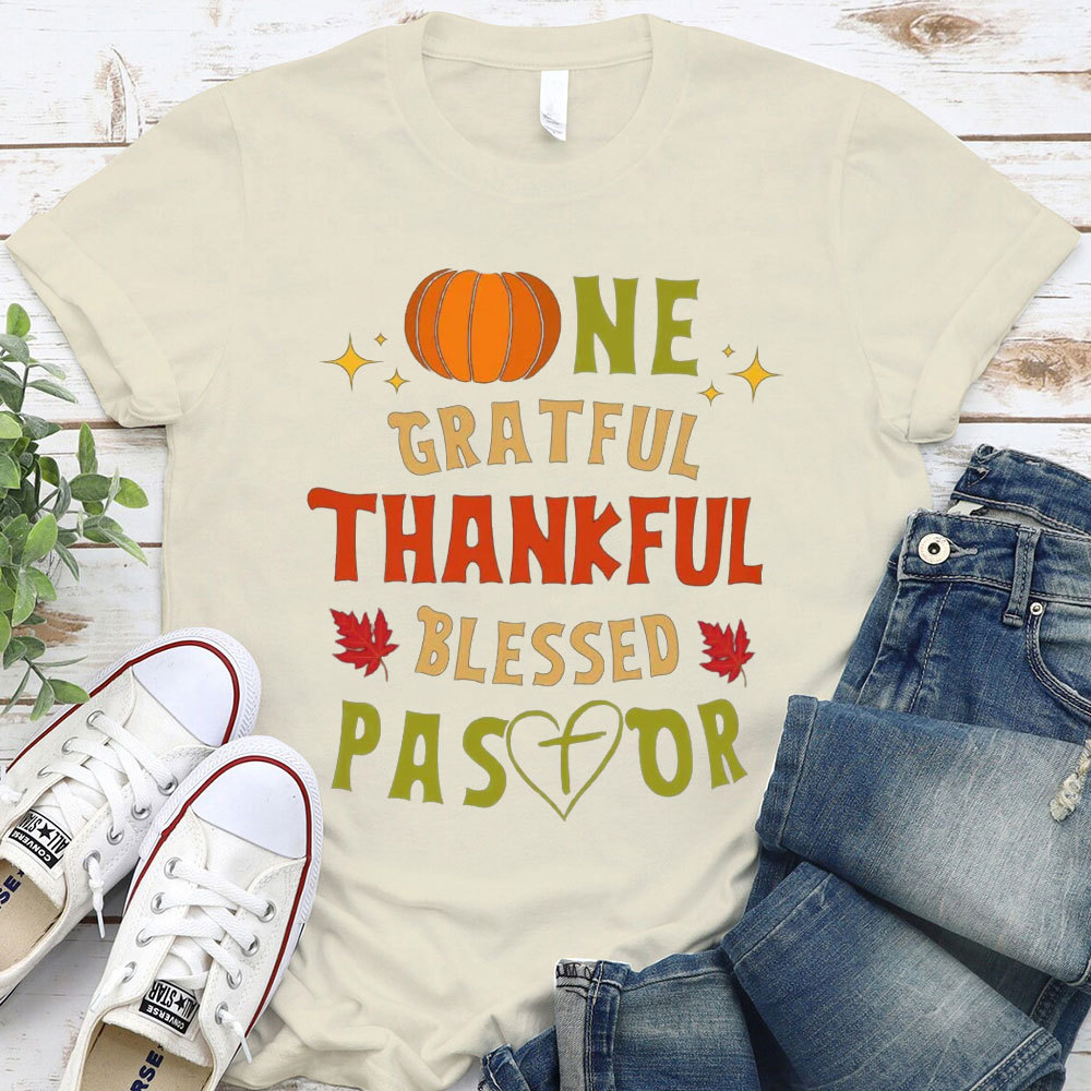 Thankful And Blessed Pastor Christian T-Shirt