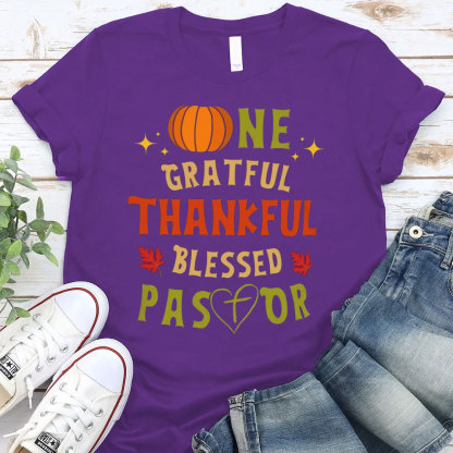 Thankful And Blessed Pastor Christian T-Shirt
