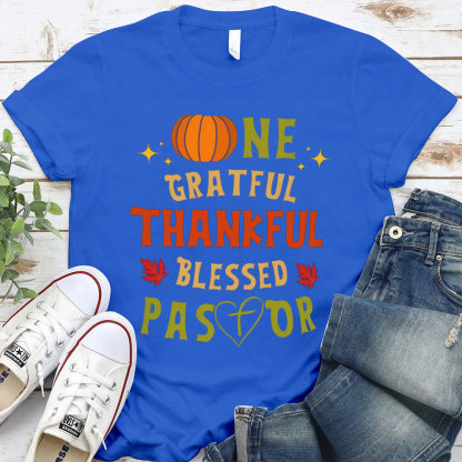 Thankful And Blessed Pastor Christian T-Shirt
