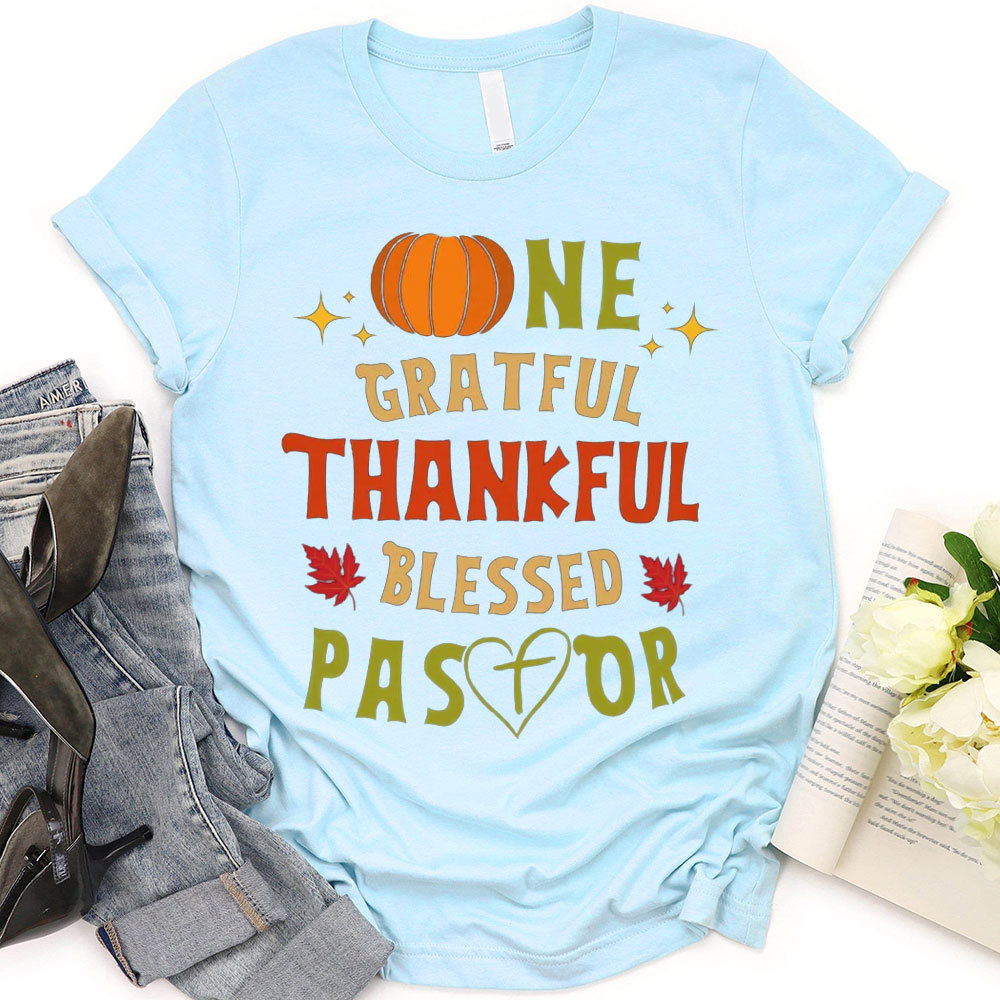 Thankful And Blessed Pastor Christian T-Shirt