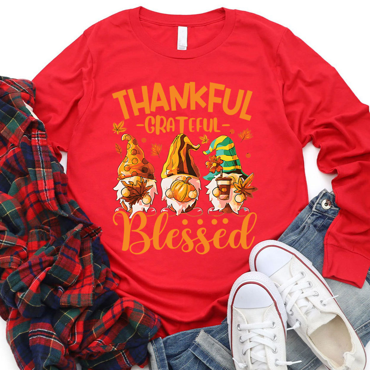 Thankful And Dwarf Christian Long Sleeve T-Shirt