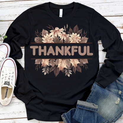 Thankful Fall Christian Long Sleeve T-Shirt