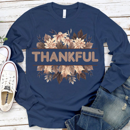 Thankful Fall Christian Long Sleeve T-Shirt