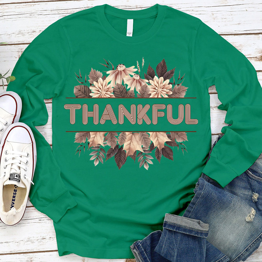 Thankful Fall Christian Long Sleeve T-Shirt