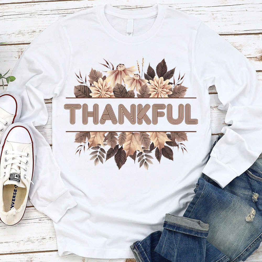 Thankful Fall Christian Long Sleeve T-Shirt