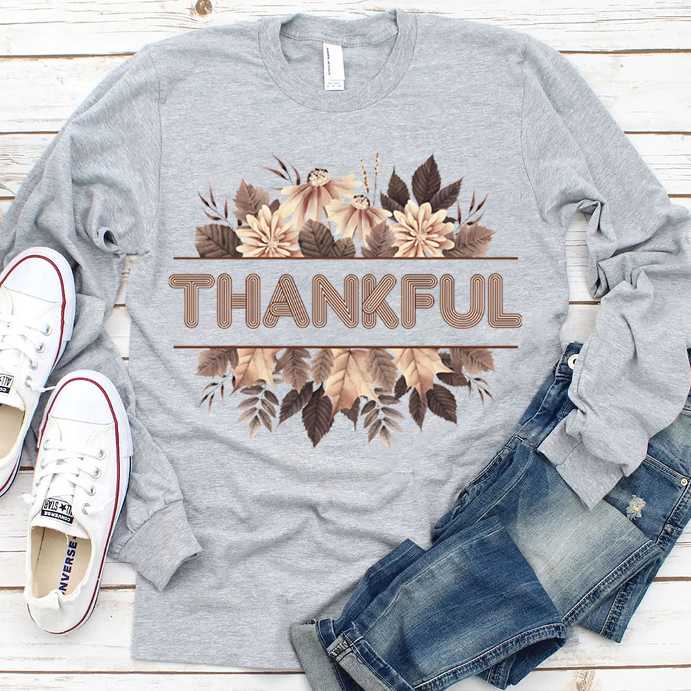 Thankful Fall Christian Long Sleeve T-Shirt