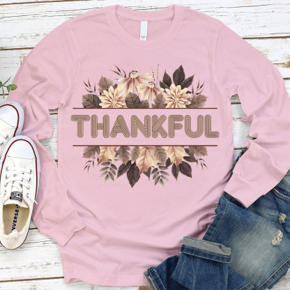 Thankful Fall Christian Long Sleeve T-Shirt