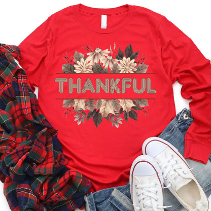 Thankful Fall Christian Long Sleeve T-Shirt