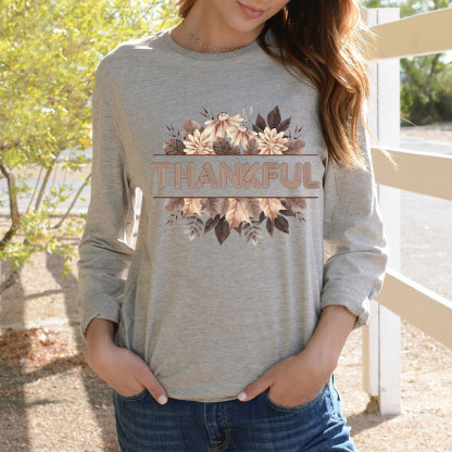 Thankful Fall Christian Long Sleeve T-Shirt