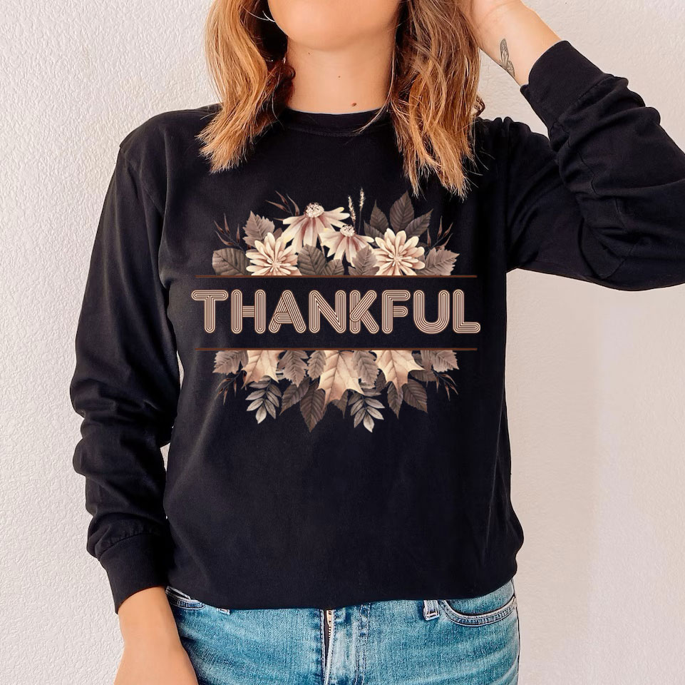 Thankful Fall Christian Long Sleeve T-Shirt