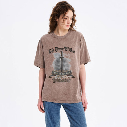 The Armor Of God Christian Washed T-Shirt