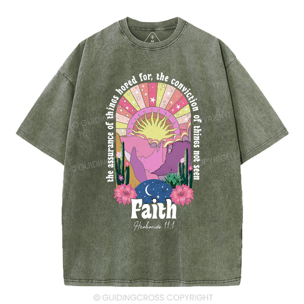 The Assurance Of Things Hoped For Christian Washed T-Shirt
