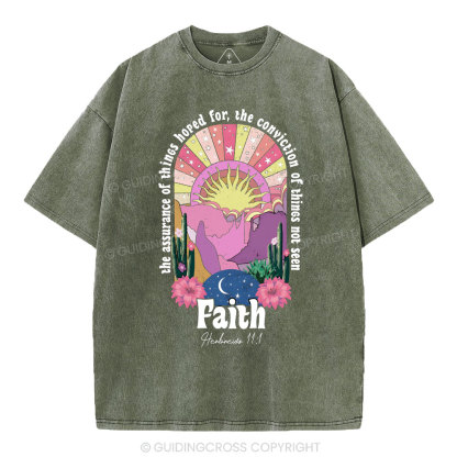 The Assurance Of Things Hoped For Christian Washed T-Shirt