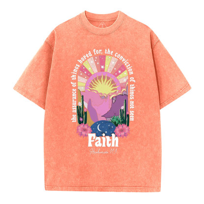 The Assurance Of Things Hoped For Christian Washed T-Shirt