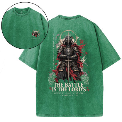 The Battle Is The Lord's Christian Washed T-Shirt