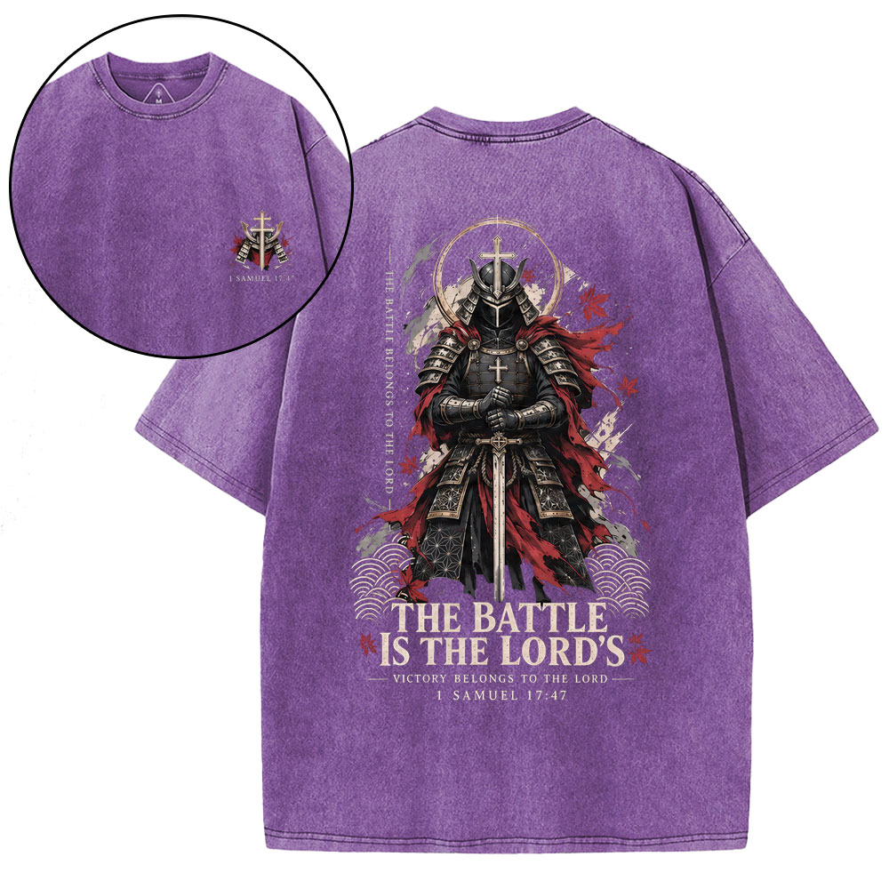 The Battle Is The Lord's Christian Washed T-Shirt