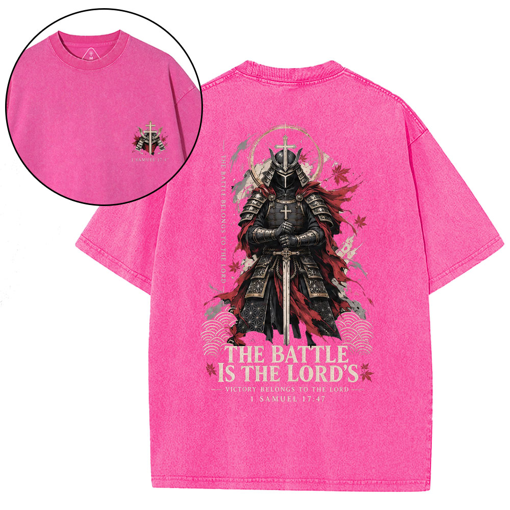 The Battle Is The Lord's Christian Washed T-Shirt