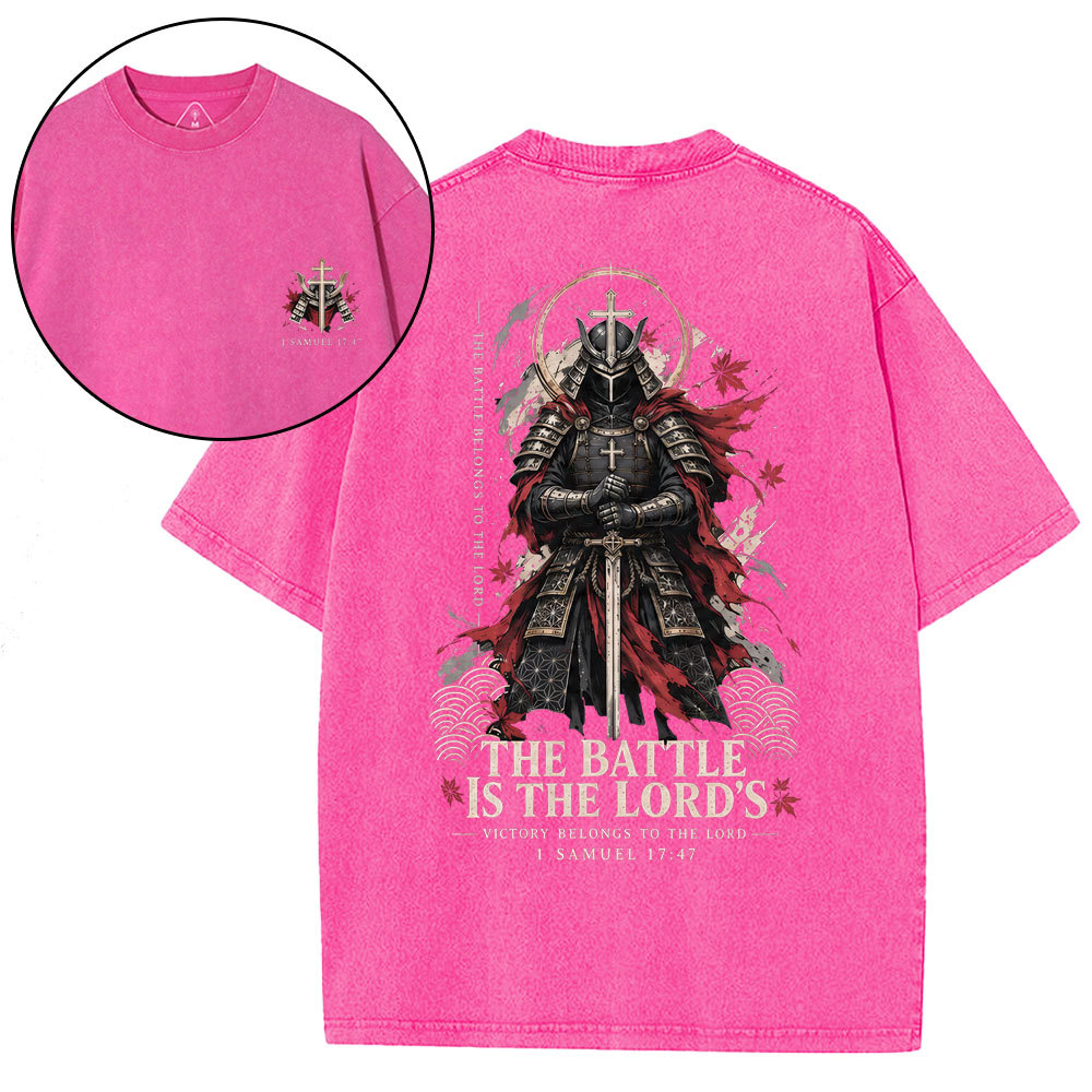 The Battle Is The Lord's Christian Washed T-Shirt