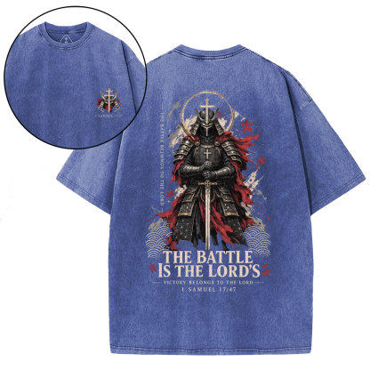 The Battle Is The Lord's Christian Washed T-Shirt