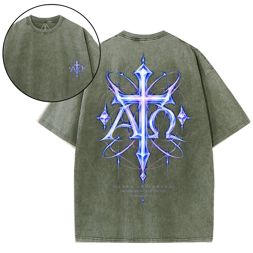 The Begining And The End Christian Washed T-Shirt