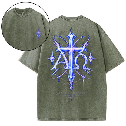 The Begining And The End Christian Washed T-Shirt