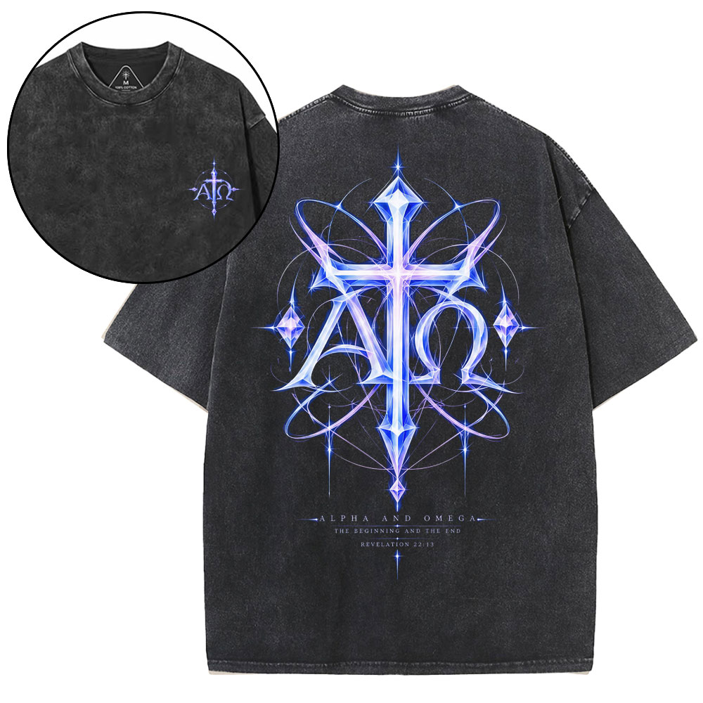 The Begining And The End Christian Washed T-Shirt
