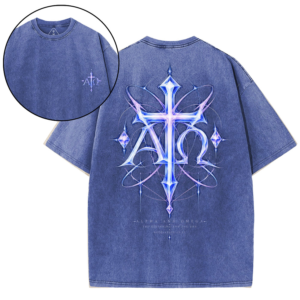 The Begining And The End Christian Washed T-Shirt