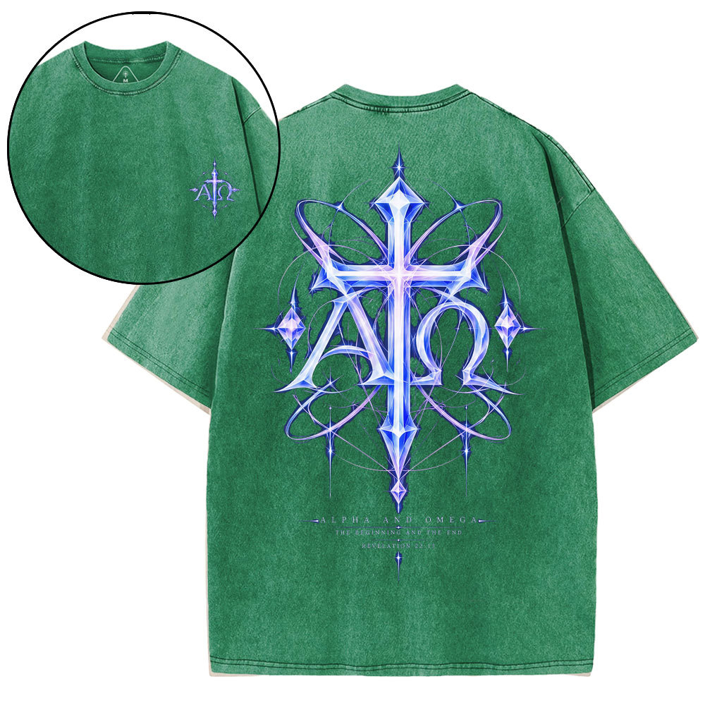 The Begining And The End Christian Washed T-Shirt