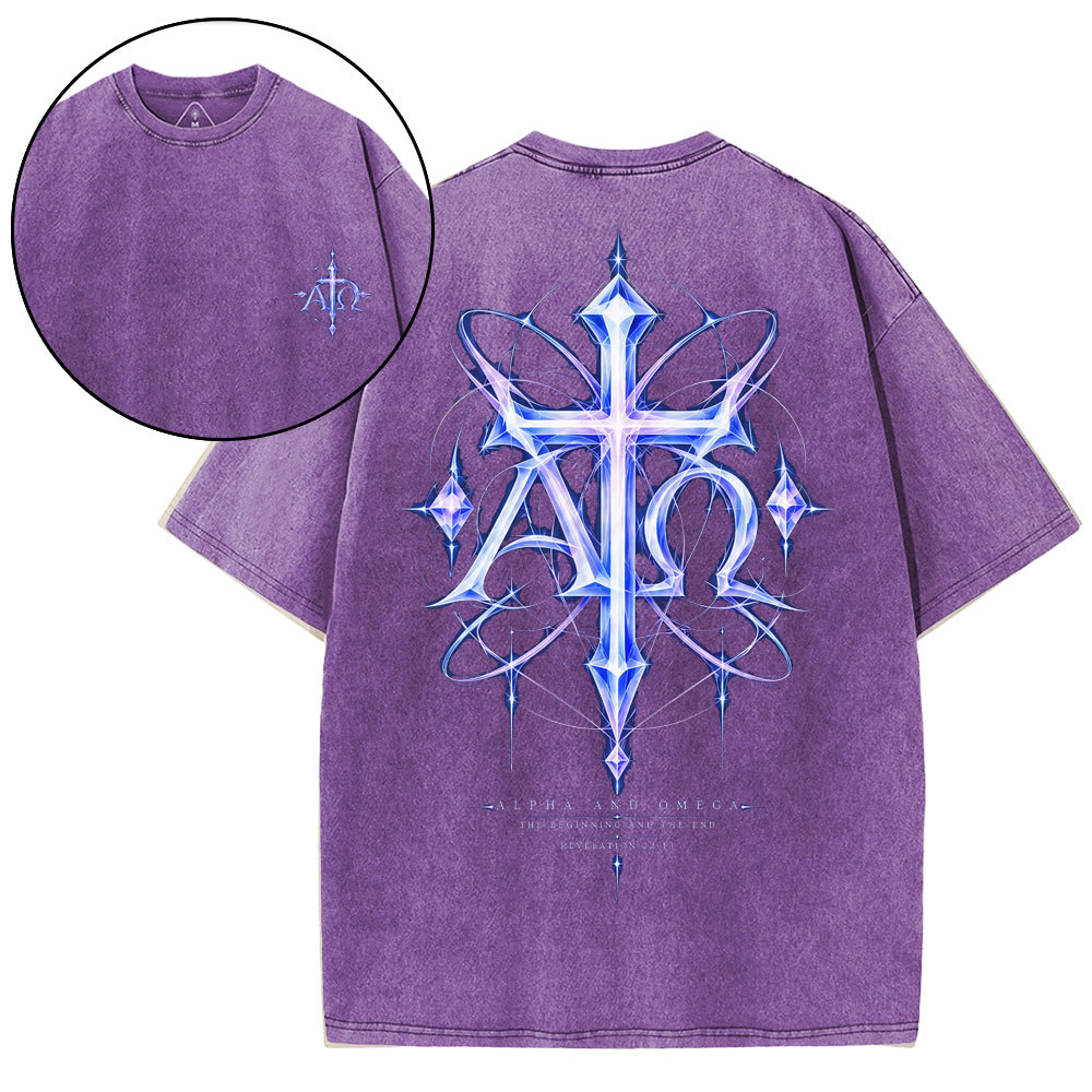 The Begining And The End Christian Washed T-Shirt