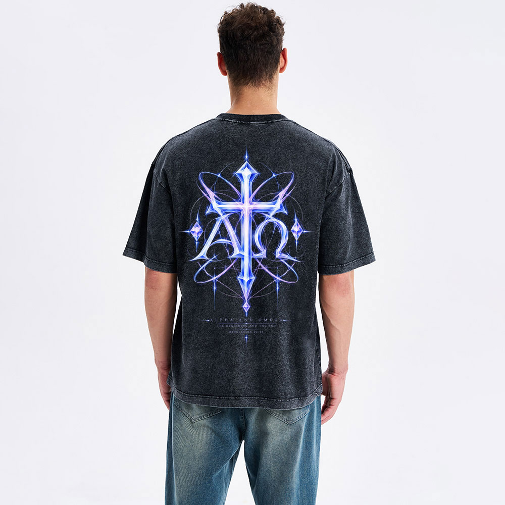 The Begining And The End Christian Washed T-Shirt