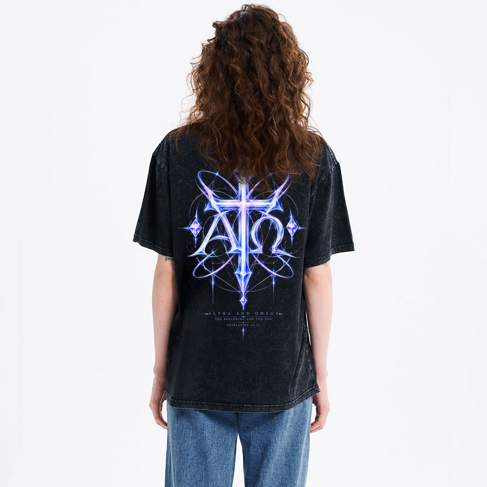 The Begining And The End Christian Washed T-Shirt