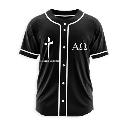 The Beginning And The End Christian Baseball Jersey